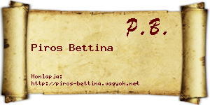Piros Bettina névjegykártya