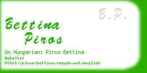 bettina piros business card